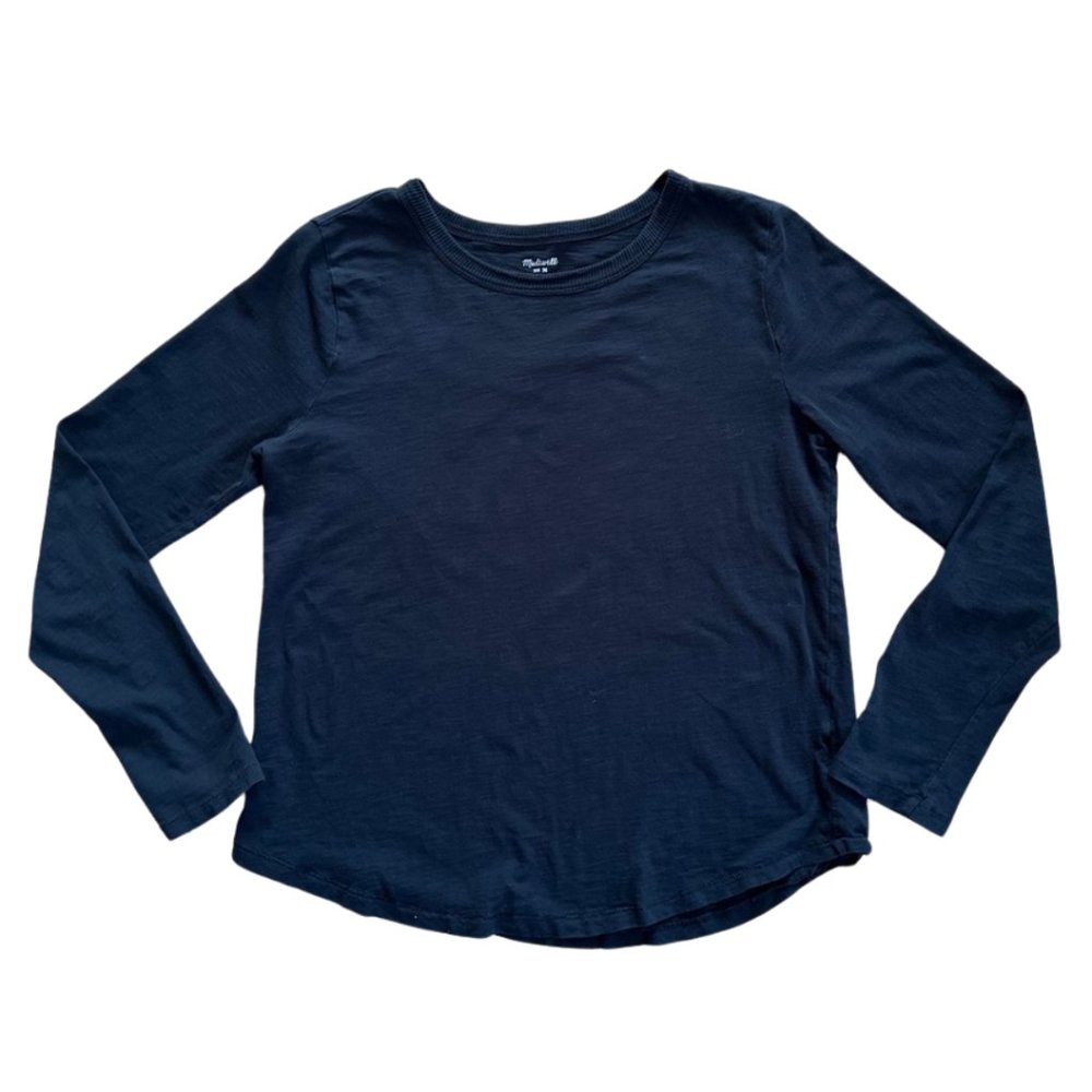 Madewell Plain Black Long-sleeved Tee
